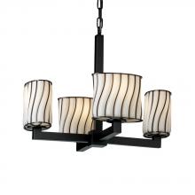 Justice Design Group WGL-8829-30-SWCB-DBRZ - Modular 4-Light Chandelier