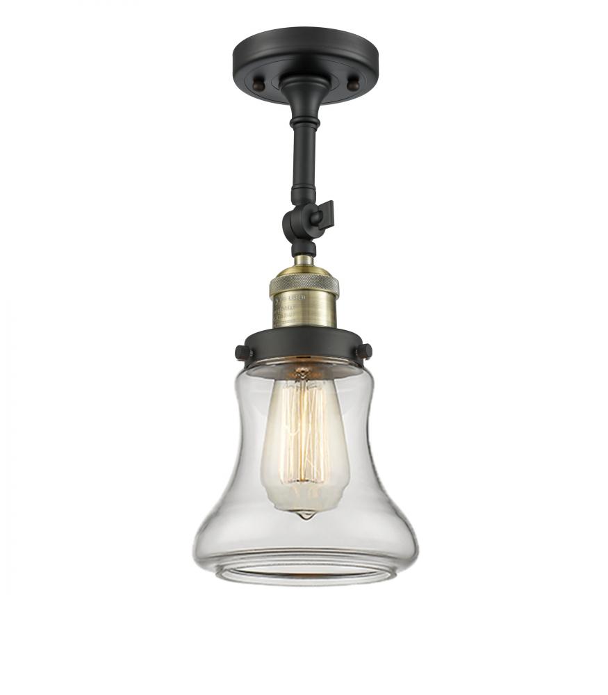 Bellmont - 1 Light - 6 inch - Black Antique Brass - Adjustable Semi-Flush Mount