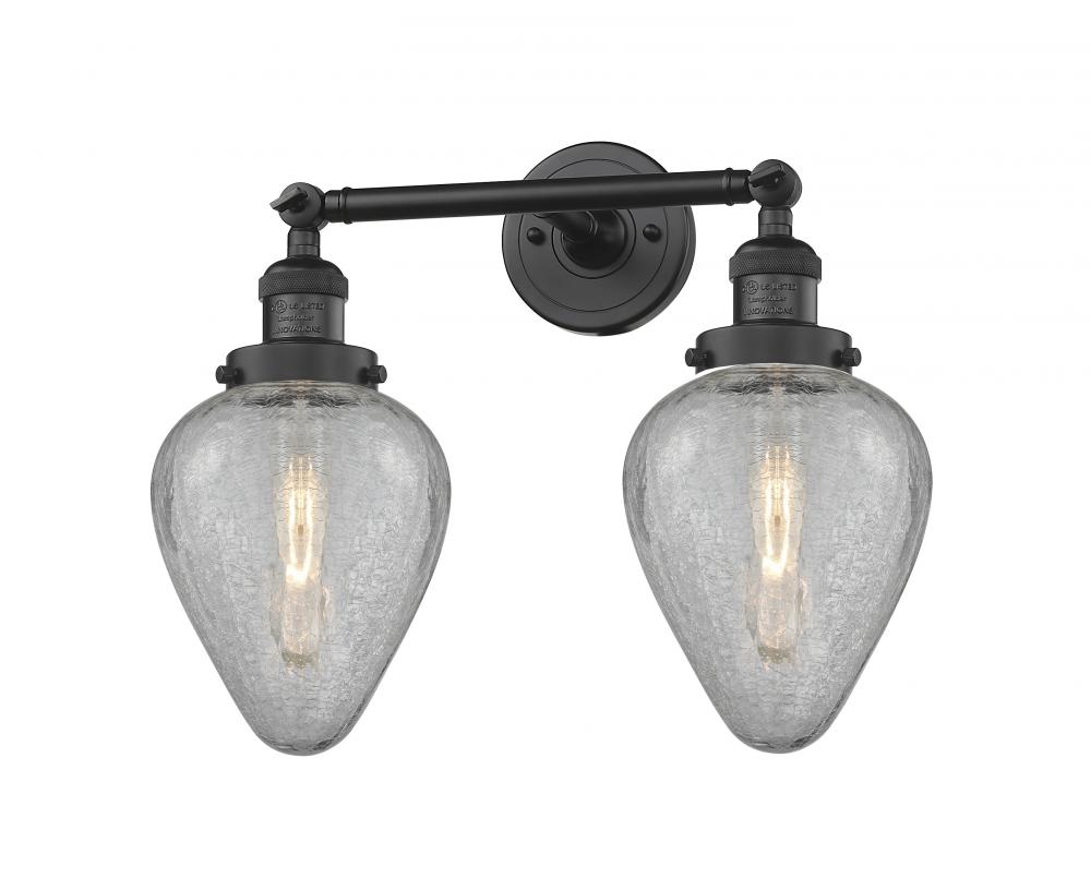 Geneseo - 2 Light - 17 inch - Matte Black - Adjustable Bath Vanity Light