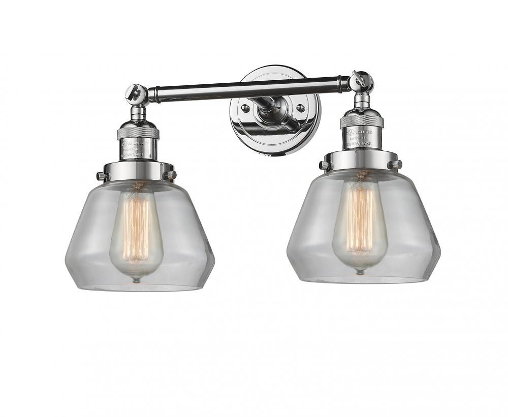 Fulton - 2 Light - 17 inch - Polished Chrome - Adjustable Bath Vanity Light
