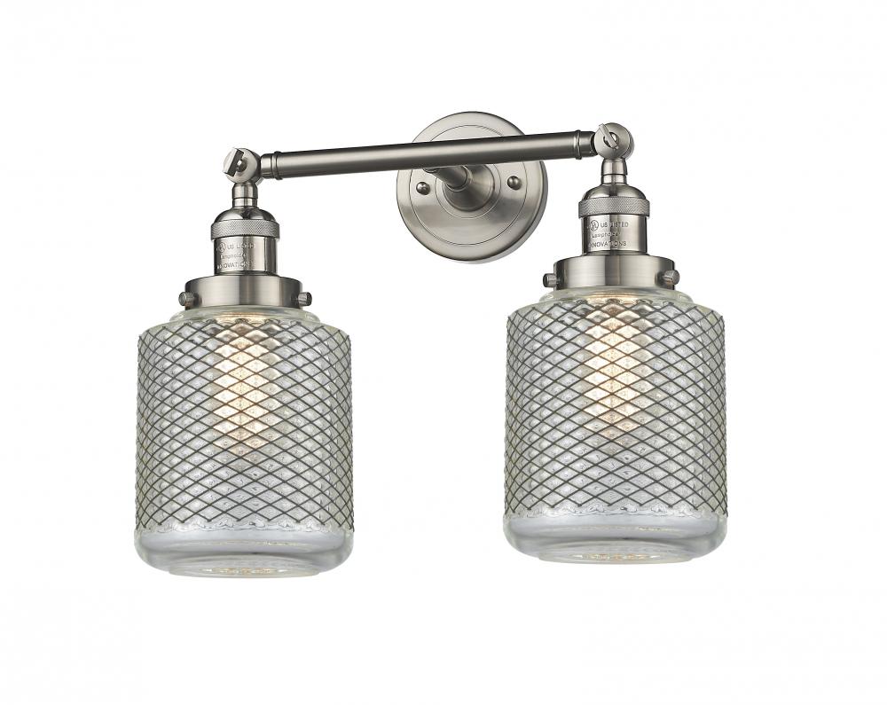 Stanton - 2 Light - 16 inch - Brushed Satin Nickel - Adjustable Bath Vanity Light