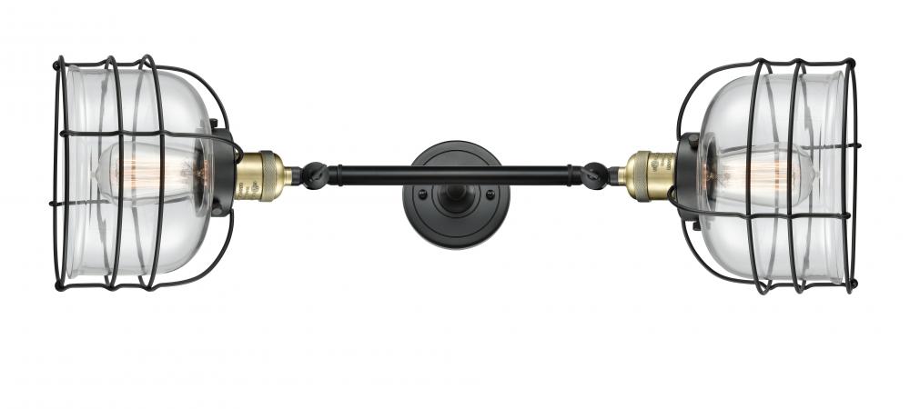 Bell Cage - 2 Light - 9 inch - Black Antique Brass - Adjustable Bath Vanity Light
