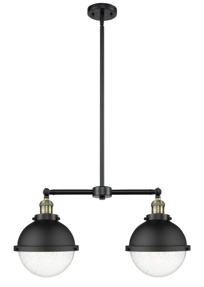 Hampden - 2 Light - 18 inch - Black Antique Brass - Stem Hung - Adjustable Island Light