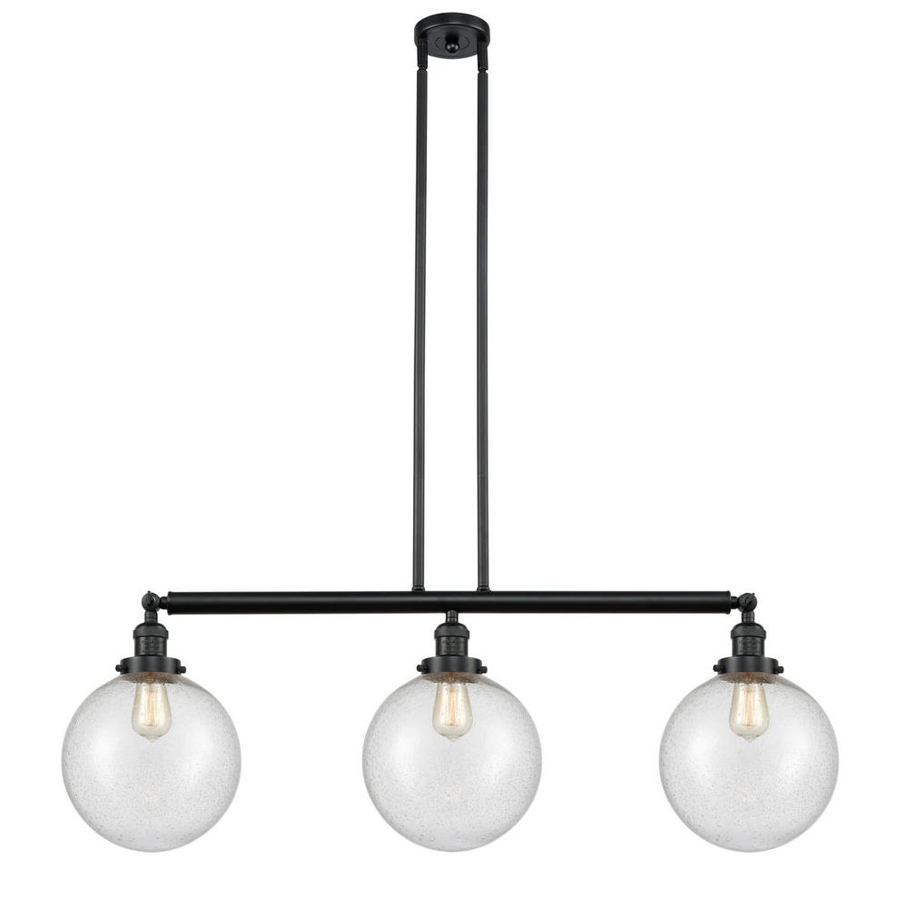 Beacon - 3 Light - 42 inch - Matte Black - Stem Hung - Adjustable Island Light