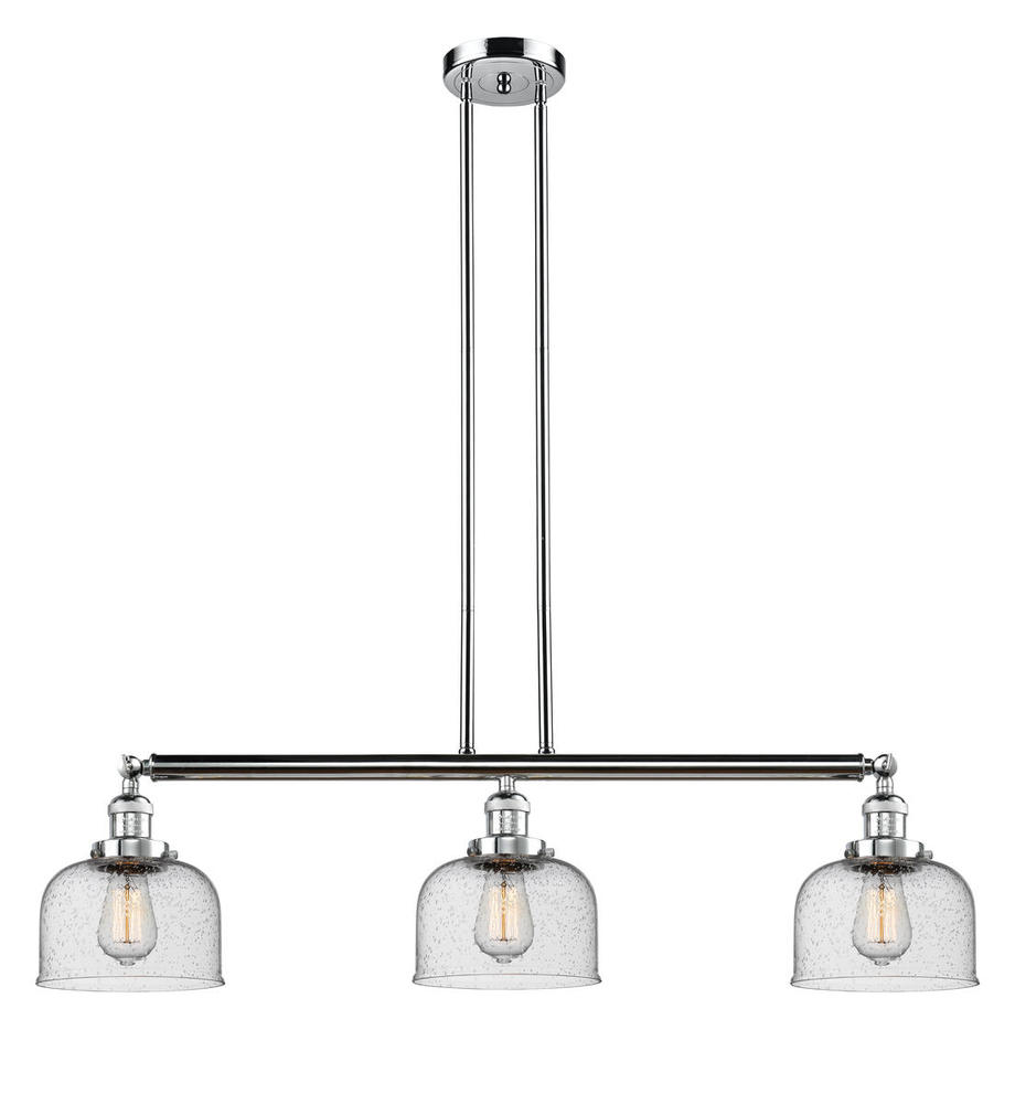 Bell - 3 Light - 41 inch - Polished Chrome - Stem Hung - Adjustable Island Light