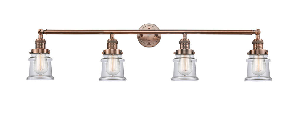 Canton - 4 Light - 42 inch - Antique Copper - Adjustable Bath Vanity Light