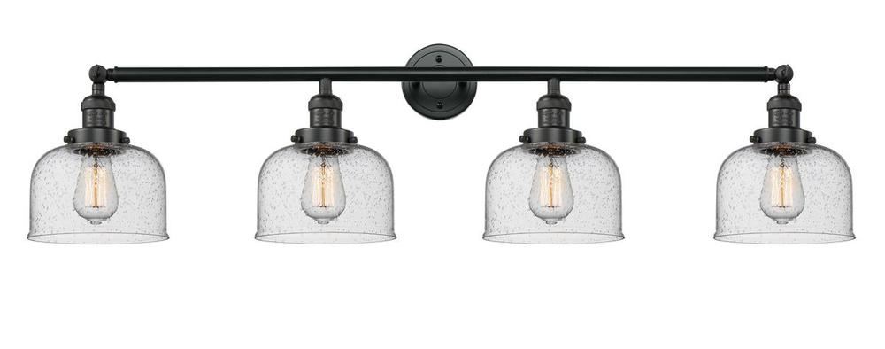 Bell - 4 Light - 44 inch - Matte Black - Adjustable Bath Vanity Light