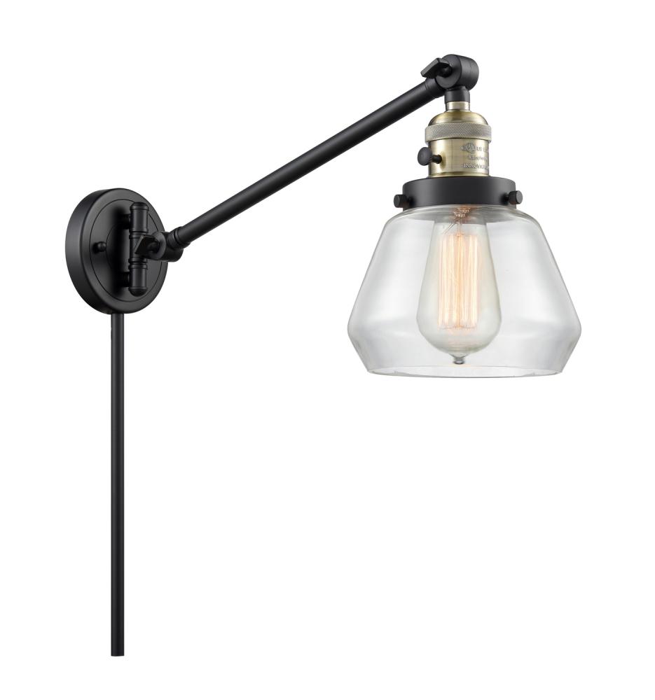 Fulton - 1 Light - 8 inch - Black Antique Brass -Adjustable Swing Arm