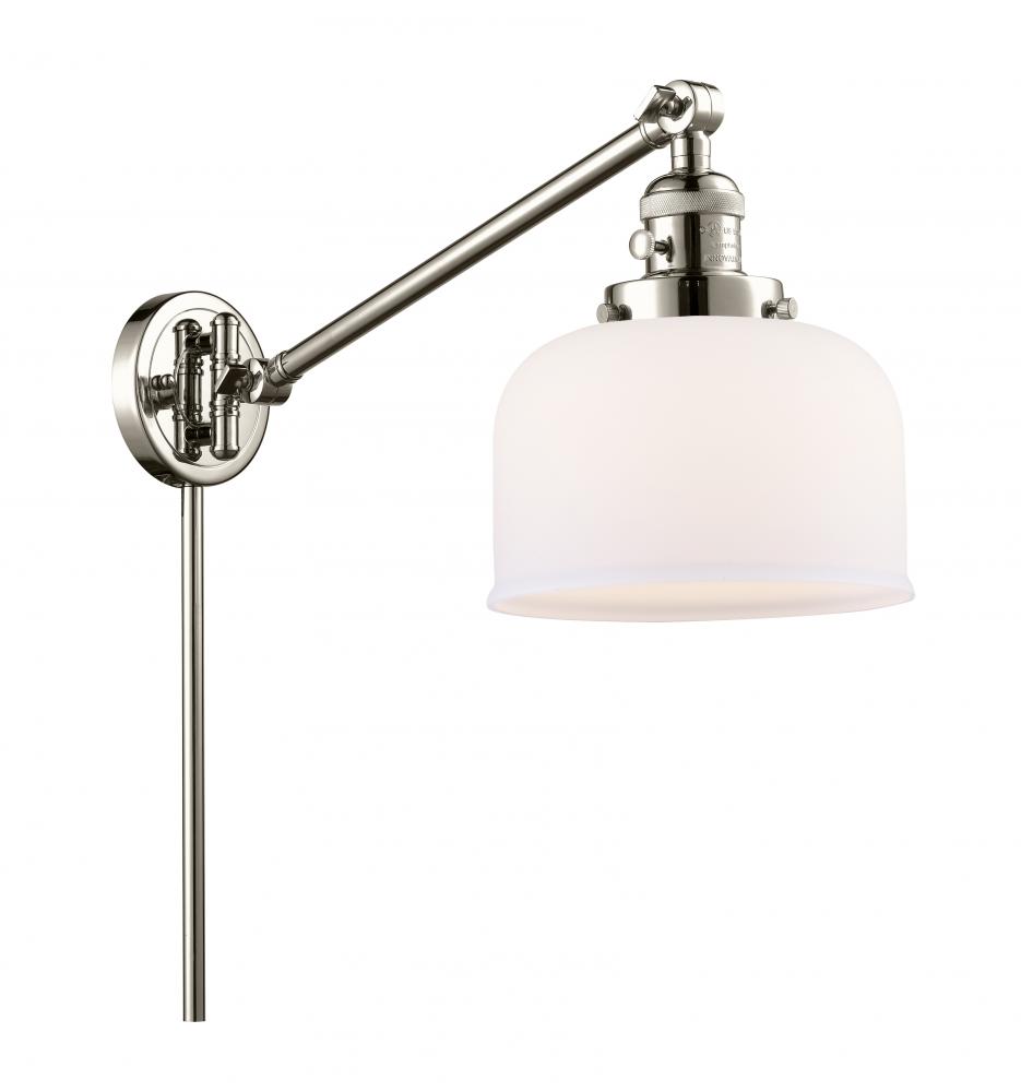 Bell - 1 Light - 8 inch - Polished Nickel -Adjustable Swing Arm