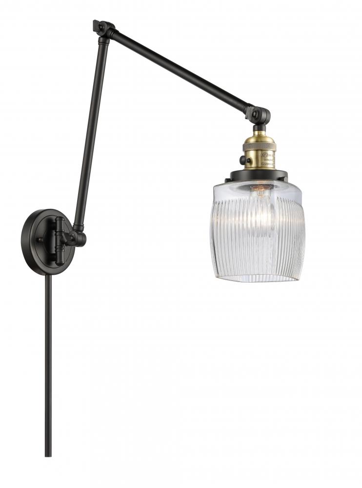 Colton - 1 Light - 8 inch - Black Antique Brass -Adjustable Swing Arm