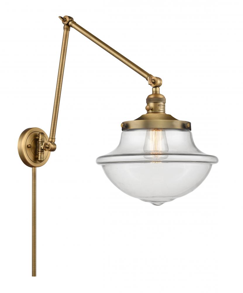 Oxford - 1 Light - 12 inch - Brushed Brass -Adjustable Swing Arm