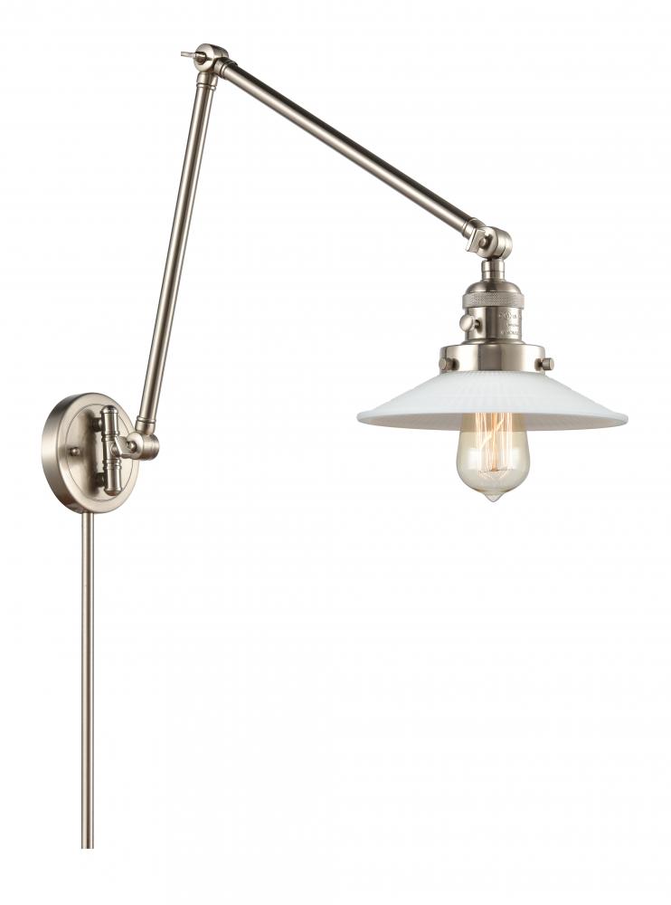 Halophane - 1 Light - 9 inch - Brushed Satin Nickel -Adjustable Swing Arm