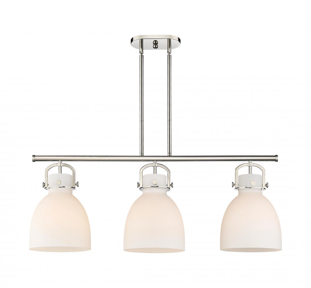 Newton Bell - 3 Light - 42 inch - Polished Nickel - Island Light