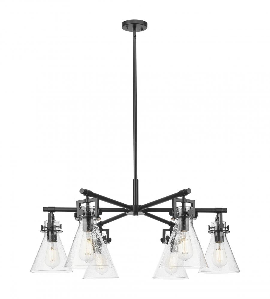 Newton Cone - 6 Light - 26 inch - Polished Nickel - Chandelier