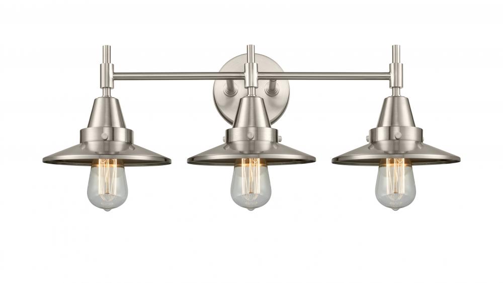 Railroad - 3 Light - 26 inch - Satin Nickel - Bath Vanity Light
