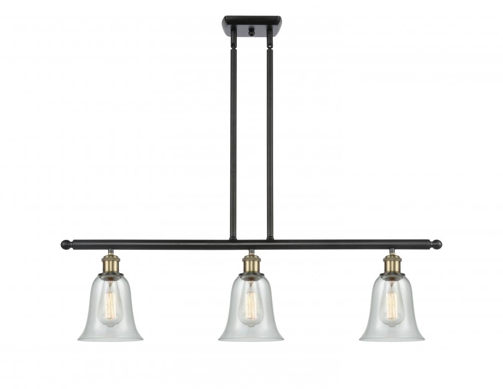 Hanover - 3 Light - 36 inch - Black Antique Brass - Cord hung - Island Light