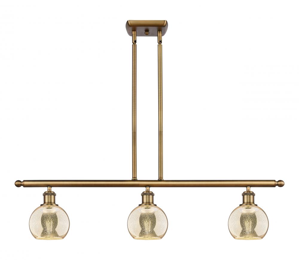 Athens - 3 Light - 36 inch - Brushed Brass - Cord hung - Island Light
