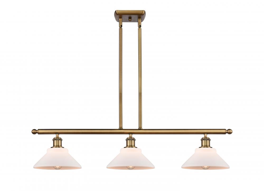 Orwell - 3 Light - 36 inch - Brushed Brass - Cord hung - Island Light