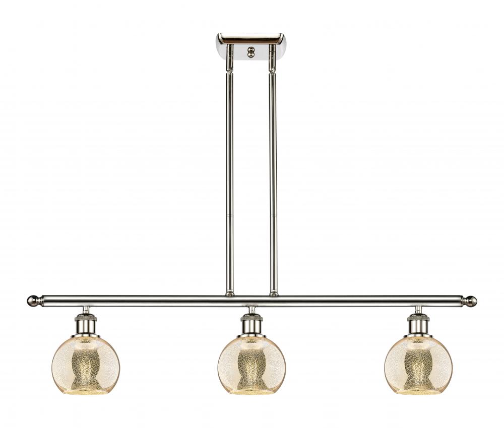 Athens - 3 Light - 36 inch - Polished Nickel - Cord hung - Island Light