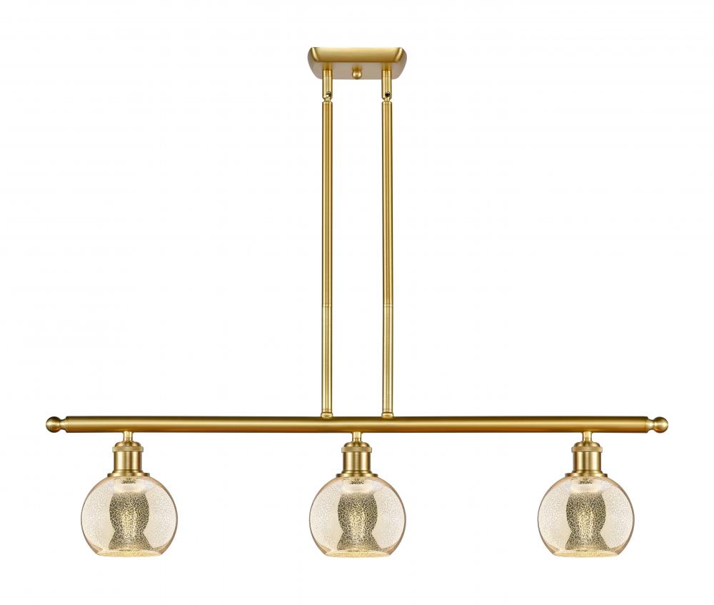 Athens - 3 Light - 36 inch - Satin Gold - Cord hung - Island Light