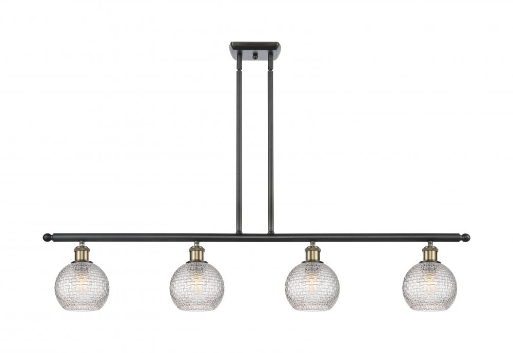 Athens - 4 Light - 48 inch - Black Antique Brass - Cord hung - Island Light