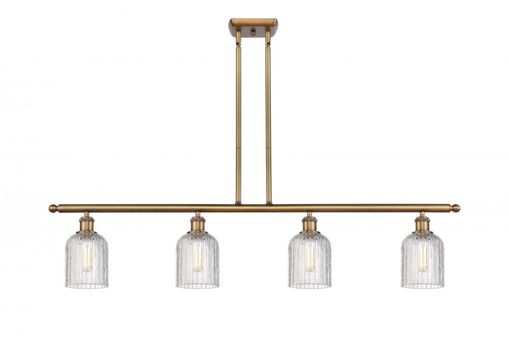 Bridal Veil - 4 Light - 48 inch - Brushed Brass - Cord hung - Island Light