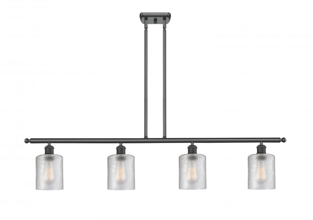 Cobbleskill - 4 Light - 48 inch - Matte Black - Cord hung - Island Light