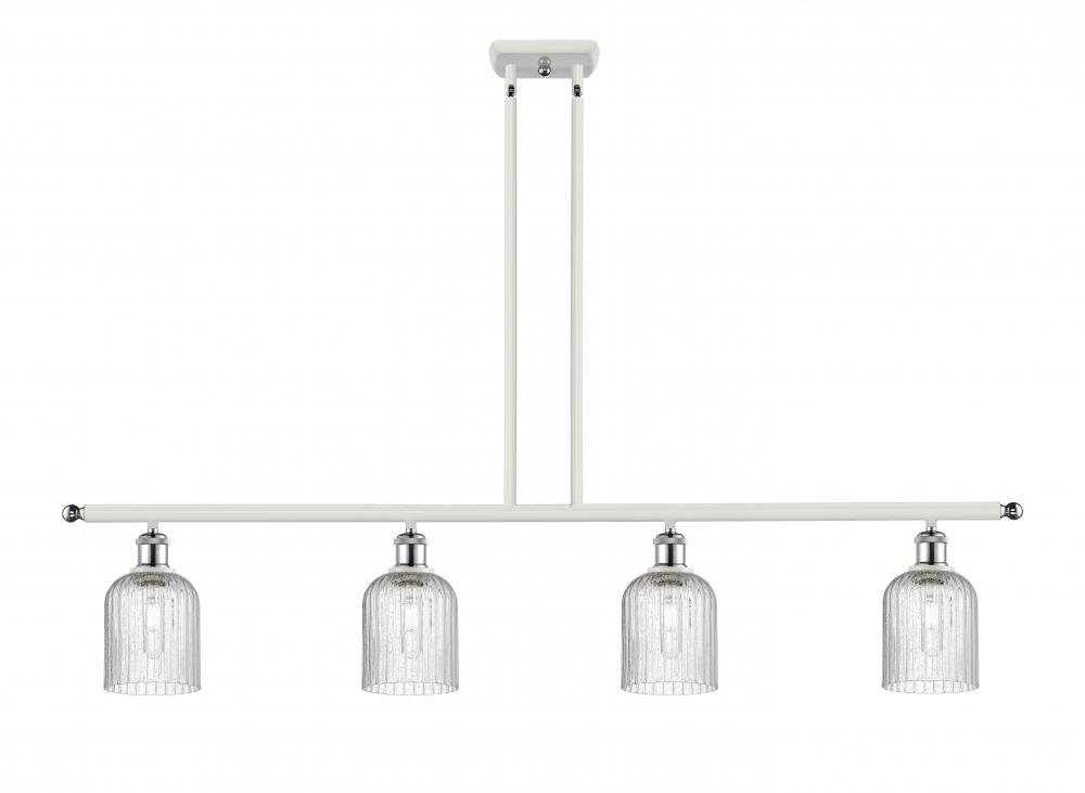 Bridal Veil - 4 Light - 48 inch - White Polished Chrome - Cord hung - Island Light