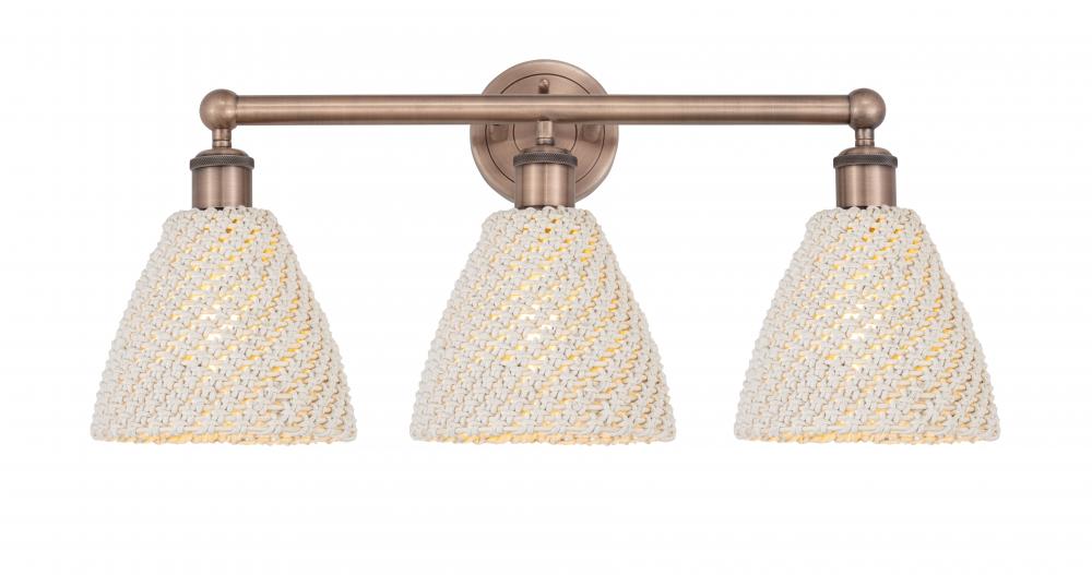 Bristol Natural - 3 Light - 26 inch - Antique Copper - Bath Vanity Light