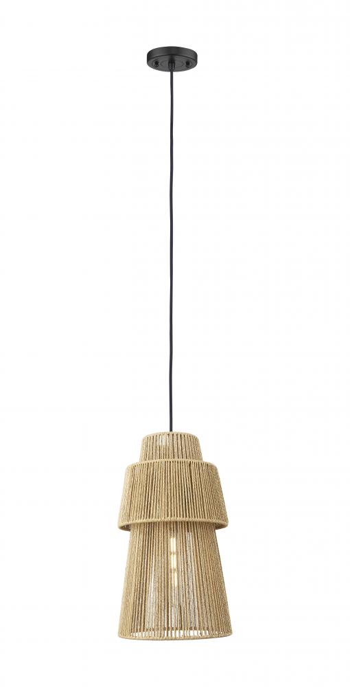 Twill - 1 Light - 10 inch - Natural Twill Rope - Cord hung - Pendant