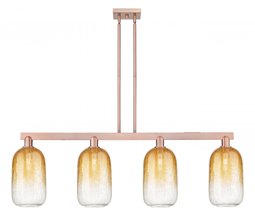 Brookhaven Cloche - 4 Light - 48 inch - Antique Copper - Cord hung - Island Light