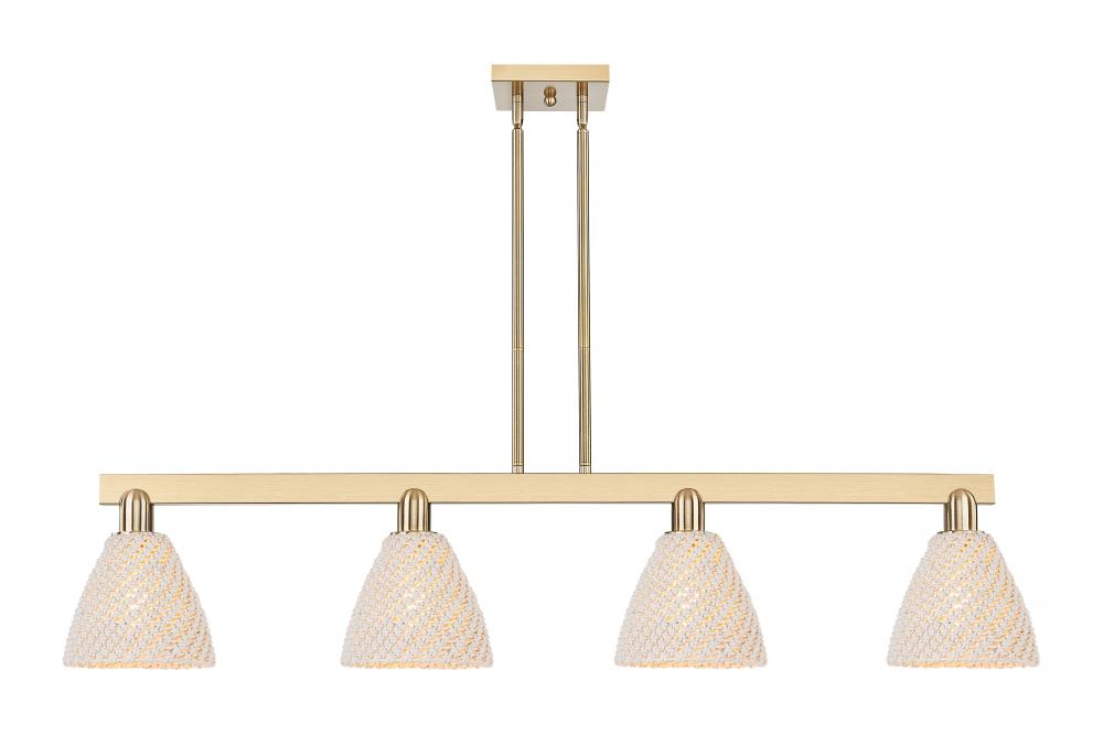 Bristol Natural - 4 Light - 48 inch - Champagne Bronze - Cord hung - Island Light