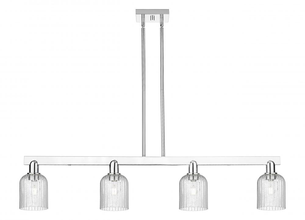 Bridal Veil - 4 Light - 48 inch - Polished Chrome - Cord hung - Island Light