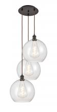 Innovations Lighting 113B-3P-OB-G124-12 - Athens - 3 Light - 18 inch - Oil Rubbed Bronze - Cord Hung - Multi Pendant