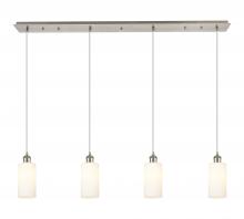 Innovations Lighting 124B-4P-SN-G434-7WH - Crown Point - 4 Light - 49 inch - Brushed Satin Nickel - Linear Pendant