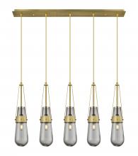 Innovations Lighting 125-452-1P-BB-G452-4SM - Milan - 5 Light - 36 inch - Brushed Brass - Linear Pendant