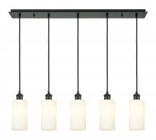 Innovations Lighting 125B-5P-BK-G434-7WH - Crown Point - 5 Light - 37 inch - Matte Black - Linear Pendant