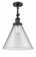 Innovations Lighting 201F-BK-G42-L-LED - Cone - 1 Light - 12 inch - Matte Black - Adjustable Semi-Flush Mount