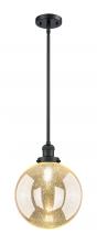 Innovations Lighting 201S-BK-G208-10 - Beacon - 1 Light - 10 inch - Matte Black - Stem Hung - Mini Pendant