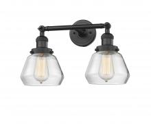 Innovations Lighting 208-BK-G172 - Fulton - 2 Light - 17 inch - Matte Black - Adjustable Bath Vanity Light