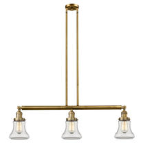 Innovations Lighting 213-BB-G192 - Bellmont - 3 Light - 39 inch - Brushed Brass - Stem Hung - Adjustable Island Light