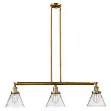 Innovations Lighting 213-BB-G42 - Cone - 3 Light - 40 inch - Brushed Brass - Stem Hung - Adjustable Island Light