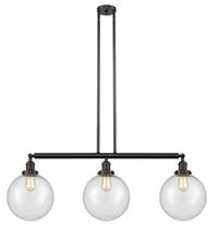 Innovations Lighting 213-OB-G204-10 - Beacon - 3 Light - 42 inch - Oil Rubbed Bronze - Stem Hung - Adjustable Island Light