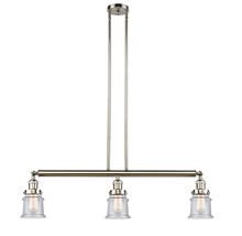 Innovations Lighting 213-PN-G184S - Canton - 3 Light - 39 inch - Polished Nickel - Stem Hung - Adjustable Island Light