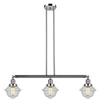 Innovations Lighting 213-PN-G534 - Oxford - 3 Light - 40 inch - Polished Nickel - Stem Hung - Adjustable Island Light