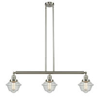 Innovations Lighting 213-SN-G534 - Oxford - 3 Light - 40 inch - Brushed Satin Nickel - Stem Hung - Adjustable Island Light