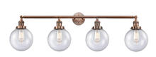 Innovations Lighting 215-AC-G204-8 - Beacon - 4 Light - 44 inch - Antique Copper - Adjustable Bath Vanity Light
