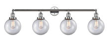 Innovations Lighting 215-PC-G202-8 - Beacon - 4 Light - 44 inch - Polished Chrome - Adjustable Bath Vanity Light