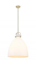 Innovations Lighting 410-1SL-CB-G412-18WH - Newton Bell - 1 Light - 18 inch - Champagne Bronze - Pendant