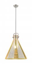 Innovations Lighting 410-1SL-SN-G411-18ME - Newton Cone - 1 Light - 18 inch - Satin Nickel - Pendant